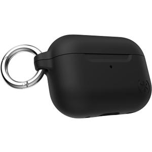 Speck Products Presidio W/Soft Touch for Airpods Pro 2nd/1st Generation Case, Black/Bright Silver