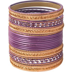Touchstone Indian bangles for women bollywood desi jewelry chunky texture alloy metal stones multi stacking bangle bracelets chudiyan set bridal wedding guest outfit accessories.