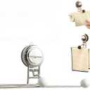 Wall Mounted Paper Towel Holder with Suction Cup, no Punching Required, Suitable for cabinets and Bathroom Kitchen Storage