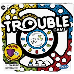 Hasbro Gaming Trouble Board Game, Includes Bonus Power Die and Shield, Family Game for 2-4 Players, Ages 5 and Up