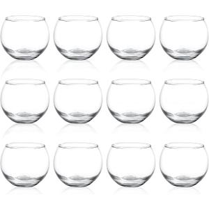 12pcs Clear Glass Tealight Candle Holder, Round Votive Candle Holders, Small Bowl Candle Holder Bulk for Wedding Table Centerpieces Home Decor