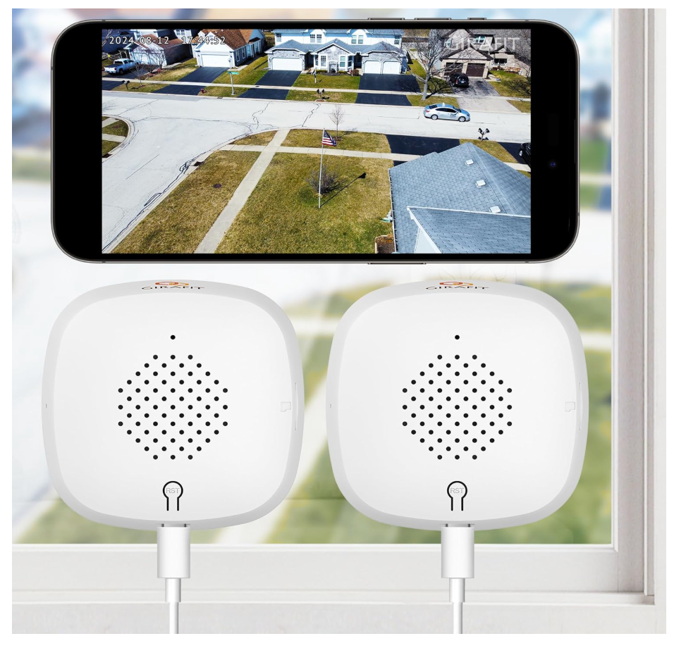 3MP 2K Window Camera, 120° View Angle Window Camera, 2.4GHZ & 5GHZ WiFi Indoor Window Security Camera with Angled Window Mount, Person & Motion Detection, 24/7 Recording, Quick Install