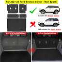 Cargo Mat& Backrest Protector for 2021-2025 Ford Bronco 4 Door - Trunk Liner with Backrest Mats, Custom All-Weather TPE Protector Accessories Black
