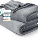 Bedsure GentleSoft Fleece Bed Blankets Large Size Grey - Soft Lightweight Fuzzy Cozy Luxury Oversized King Blanket Microfiber, Room Home Decor Gifts for Women and Men, 120x120 Inches
