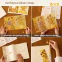 PieceRelax A5 Puzzle Journal 329 Plastic Pieces for Adults - Twinkle Twinkle - Creamy Bread - Book Cover & Notebook, Unique Puzzle Gift, Jigsaw Artwork [YA1060]