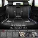 CAR PASS Back Seat Covers, Nappa Leather Rear Seat Bench Cushion Waterproof Breathable Back Row Protector Universal Fit for Car Sedan SUV Pickup Truck, Back Rear Black Chameleon Iridescent Reflective, Size: Rear Seats