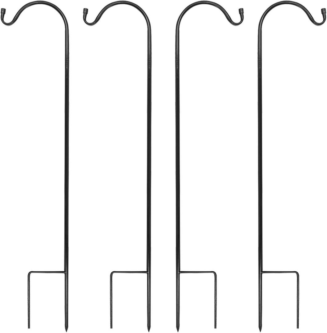 Urban Deco 4PK Heavy Duty Shepherds Hook, 37' Inch Tall Adjustable Height Shepards Hooks for Outdoor, Plant Hangers Garden Stakes, Plant Hooks Pole for Wedding, Garden, Outdoor Urban Deco 4PK Heavy Duty Shepherds Hook, 37' Inch Tall Adjustable Height Shepards Hooks for Outdoor, Plant Hangers Garden Stakes, Plant Hooks Pole for Wedding, Garden, Outdoor