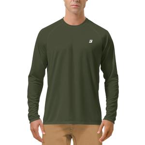 Roadbox Mens UPF 50+ UV Sun Protection Shirts Outdoor Long Sleeve SPF Rash Guard for Fishing Hiking Swimming Running XL