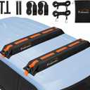Soft Roof Rack Pads, Universal Car Rooftop Luggage Carrier Capacity Load 176lb, for Kayak, Surfboard, SUP, Canoe, with Tie Down Strap, PP Rope, Quick Loop Strap and Storage Bag