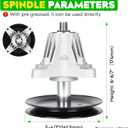 T1200 Spindle Deck Rebuild Kit Fits for 42" Cub Cadet MTD LT4200 T1000 T1400 T1800, Includes 2 Spindle 618-06991 918-06991, 2 Blade 742-04308 742-04312, 1 96 1/2" Belt 754-04060