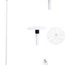 LamYHeng 80"-31" Tall White Floor Holder Stand Mount for Security Cameras, 3.2lbs Base, Height Adjustable 31.5-80", Compatible with Baby Camera Monitor/Security Cameras/Pet Camera