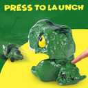 2 x iPlay, iLearn Kids Dinosaur Cars Launcher Toys Set, Boys Dino Ejecting Vehicle Playset, Toddlers Mini Push Go Catapult, Press to Launch, Cool Birthday Gifts Party Favors for 3 4 5 6 Years Old Children