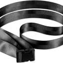 Extremity Mobilization Belt Manual Traction Mobility Strap Adjustable Fun Gait Belts for Stretching Yoga Leg Shoulder Exercise (Black)