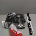 5 Pcs Christmas Tree Decorations Set Include 1 Helmet Mask 1 Black Cape 1 Santa Hat 2 Glow Sabers Christmas Tree Topper Ornament Decorations Xmas Trees Ornament for Party Decor Indoor