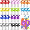 60 Pack Kids Scissors Bulk - 5" Safety Blunt Tip Craft Scissor for Preschool Kindergarten Elementary Classroom Cutting Paper, Comfort Grip, Back to School Supplies for Child Student Teacher, 10 Colors