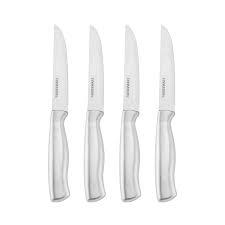 Farberware Triple-Riveted 4-Piece Steak Knife Set, High-Carbon Stainless Steel, Razor-Sharp Knives, Kitchen Knives, Set of 4, Grey