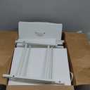 Furologee Nightstands Set of 2, End Tables Set of 2 with Charging Station and LED Lights, White Night Stands with 2 Fabric Drawers, Bedside Tables for Living Room/Bedroom