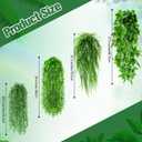 Daifunli 8 Pcs Artificial Hanging Plants Fake Hanging Ferns Plastic Faux Plants for Wall Room Garden Garland Indoor Outdoor Decor No Basket (Boston,Eucalyptus,Ivy Vine,String of Pearls)