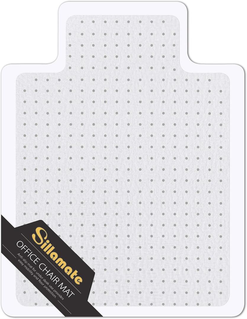 Plastic Office Chair Mat for Carpeted Floors, 36'' x 48'' Heavy Duty Floor Mat, Eco-Friendly Series Studded Carpet Desk Chair Mats (36 inches X 48 inches)