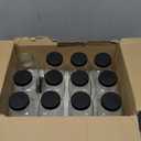 AuroTrends 12 oz Glass Bottles with Lids 12Pack, 360ml Glass Bottles for Juicing, Water, Kombucha - Portable Glass Juicing Bottles Reusable Glass 12oz (12fl.oz, Set of 12)