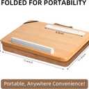 Portable Lap Desk with Phone Holder and Device Ledge and Clips for Book Reading Stand - Fits up to 15.6 Inch Laptops