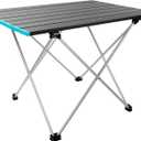 Ready Table Small Lightweight Portable Outdoor Folding Table w/Aluminum Hard Top. Useful for Beaches, Boating, Camping & More. 16x11 Portable Table w/Bag Makes for Easy Travel & Quick Setup.