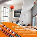 30FT Reach Cobweb Duster with Extension Pole,Spider Web Brush for Cleaning