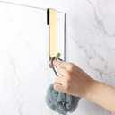 Simtive Extended Shower Door Hooks (7-Inch), Over Door Hooks for Bathroom Frameless Glass Shower Door, Towel Hooks, 3-Pack, Gold