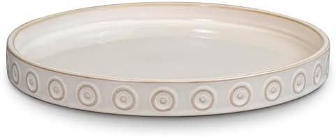 Eightpot Plant Saucer for Indoors - Ceramic Plant Saucer for Outdoors 11.4 Inch Plant Water Catcher Tray Plant Pot Saucer Plant Drip Tray Drainage Large Plant Plates to Catch Water White