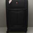 SwissGear Sion Softside Expandable Luggage, Black, Checked-Large 29-Inch