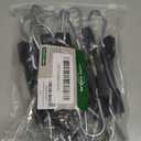 4 Inch Short Rubber Bungee Cords Heavy Duty Outdoor, Mini Small Bungee Straps with Upgraded Hooks, Black Tarp Straps with 1.9X Max Stretch & 100% Rubber for Cargo, Van, Truck, Motorcycle, etc (9 Pcs)