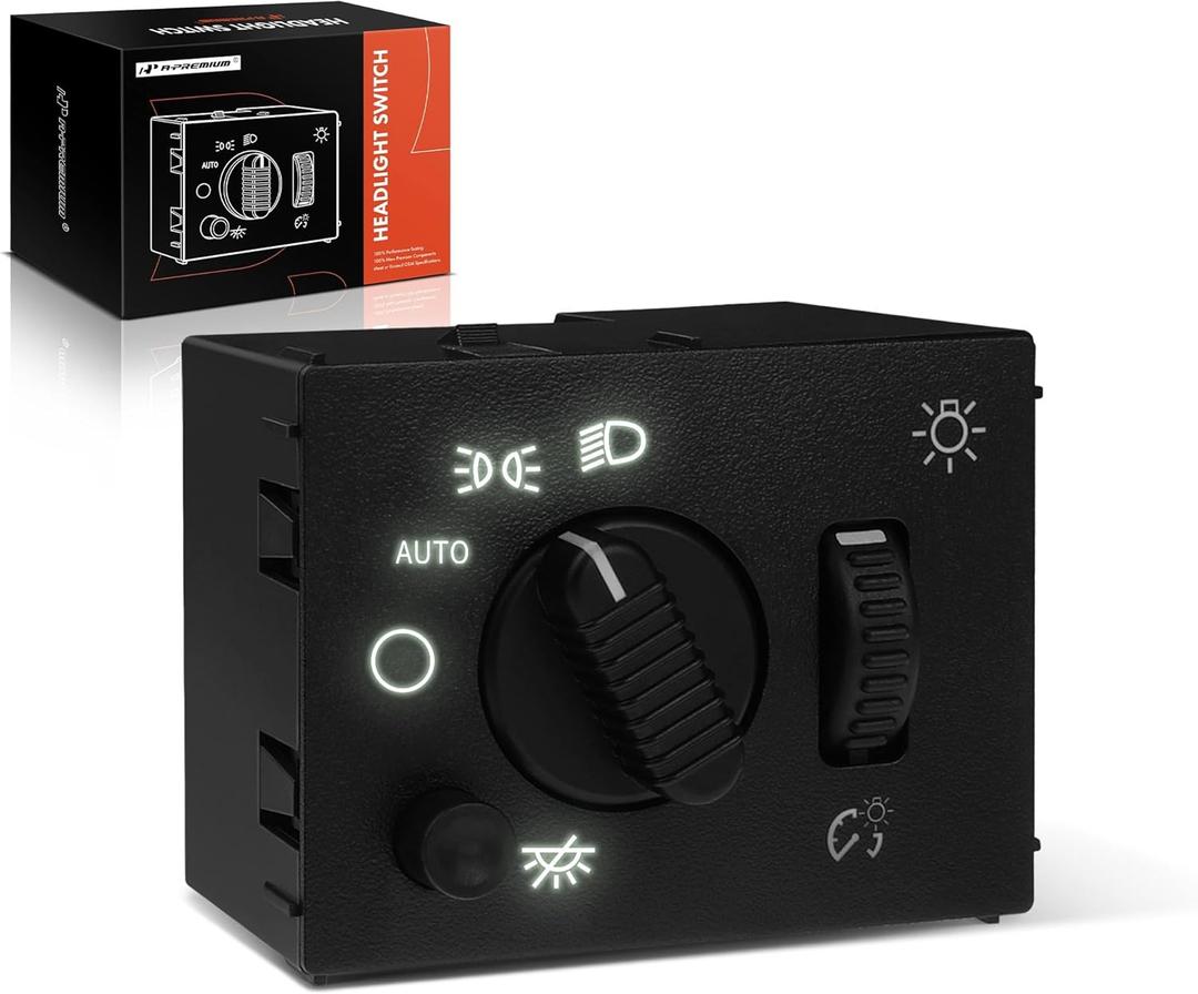 A-Premium Headlight Switch Headlamp Dimmer Switch For 2003-2006 Chevy Silverado Avalanche Suburban Tahoe & GMC Sierra Yukon XL & Cadillac Escalade, Replaces 19381535 15194803