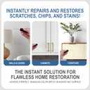 Sundaze Matte White Touch-Up Paint Pen Kit - Wall, Kitchen Cabinet, Furniture, Wood Door Touch Up - 3 Color Shades, Instantly Repair & Restore Scratches, Chips, Stains - Mix to Perfect Color Match