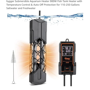 Hygger Hollow Double Tube Quartz Heater HG106, 1200W, AC 110-120V/60Hz