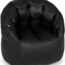 Big Joe Milano Beanbag Chair with Vibe Black Montana Leather