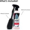 Rev Auto Wheel Cleaning Kit - 2 Item Wheel and Tire Cleaning Kit Includes 16oz Car Wheel Cleaner and Wheel Cleaner Brush Works For All Wheels and Tires
