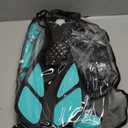 Zenoplige Mask Fins Snorkel Set, Snorkeling Gear for Adults, Panoramic View Snorkel Mask Anti-Fog, Adjustable Dive Flippers, Dry Top Snorkel and Travel Bag, Scuba Gear for Swimming Snorkeling Diving (Small-Medium, Green Black)