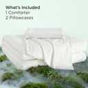 Bedsure SleepEase Cooling Comforter King Size for Summer, 3 Pieces White Seersucker Cooling Comforters for Hot Sleepers, Double-Sided Cool Tech Bedding Set with 1 Breathable Comforter, 2 Pillowcases