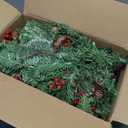Christmas Tree 30 inch Prelit 2 Set Pathway Porch Christmas Trees Pre-Light LED Battery Operated Outdoor Xmas Decor for Entrance Driveway, Yard, Garden, Red Berries, Pine Cones