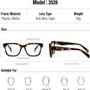 kimorn Blue Light Blocking Glasses,Anti Eyestrain & UV Protection,Square Frame Glasses for Women and Men, Tortoiseshell