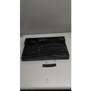 Wireless Keyboard and Mouse Combo, 2.4G Full Size Wave Keys Ergonomic Keyboard with Wrist Rest and 3-Level DPI Adjustable Wireless Ergonomic Mouse for Windows, Mac OS Desktop/Laptop/PC(Black)