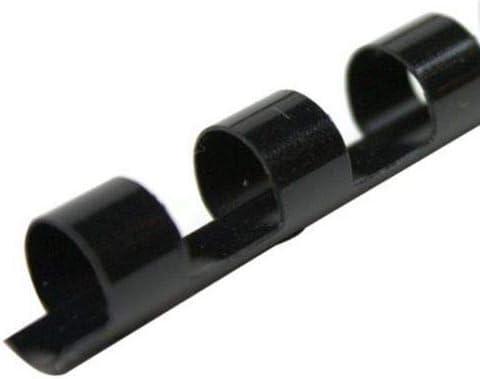 Plastic Comb Binding Spines, 1/4 Inch Diameter, Black, 20 Sheets, 100 Pack 13014