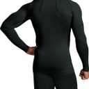 ATHLIO Men's UPF 50+ Long Sleeve Compression Shirts, Water Sports Rash Guard Base Layer, Athletic Workout Shirt (X-Large, 3pack Black/ Black/ Black)