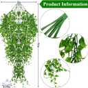 Suncalla Reptile Plants Terrarium Hanging Plants Vines Boston Climbing Terrarium Plant with Suction Cup for Bearded Dragons Lizards Crested Gecko Snake Crab Tank(Petite Leaf Series,Multiple Green)