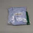 SweatyRocks Women's Lace Long Sleeve Peplum Top Tie Front Blouses V Neck Lantern Shirts, Blue, Medium