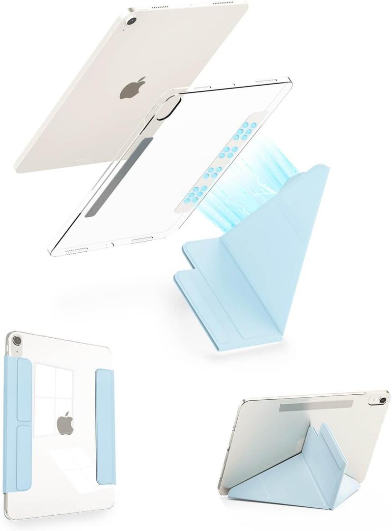 Feams Y Fold Folio for iPad mini 7 A17 Pro 8.3 Inch 2024/iPad Mini 6 2021 Case, Y-Shaped Stand Magnetic Detachable Front Cover with Magnetic Clasp & Auto Sleep, Sky Blue