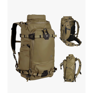 Tenzing 40L Water Resistant Large Travel Camera Backpack 16 inch Laptop Compartment with Rain Cover Fits DSLR, DSLR Cameras, Drone, Lenses,Tripod Brown