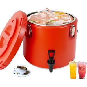 Insulated Beverage Dispenser,20L/5 Gallon Thermal Hot & Cold Drink Dispenser with 304 Stainless Steel Interior & Spout,Portable for Hot Tea Coffee Water Restaurant Drink Shop