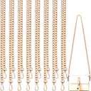 DIY Metal Shoulder Cross Body Bag Chain Replacement, 8 Pack (47 Inch/pcs) (Gold)