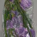 IPOPU Iris Flowers Artificial,5PCS Purple Iris Artificial Silk Flowers 31.1" Fake Flowers Long Stem Flowers for Wedding Office Home Decor(Purple)